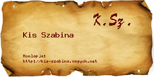 Kis Szabina névjegykártya